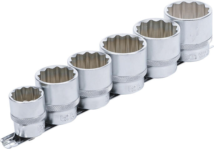 BGS Technic BGS 70102 Nástrčné hlavice 1/2" 12hran 24 ÷ 38 mm BGS1070102 Sada 6 dílů na ko