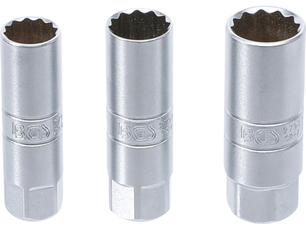 Sada dvanáctihranných bitů,10 mm (3/8"), 14,16,18 mm, 3ks, BGS - B6858