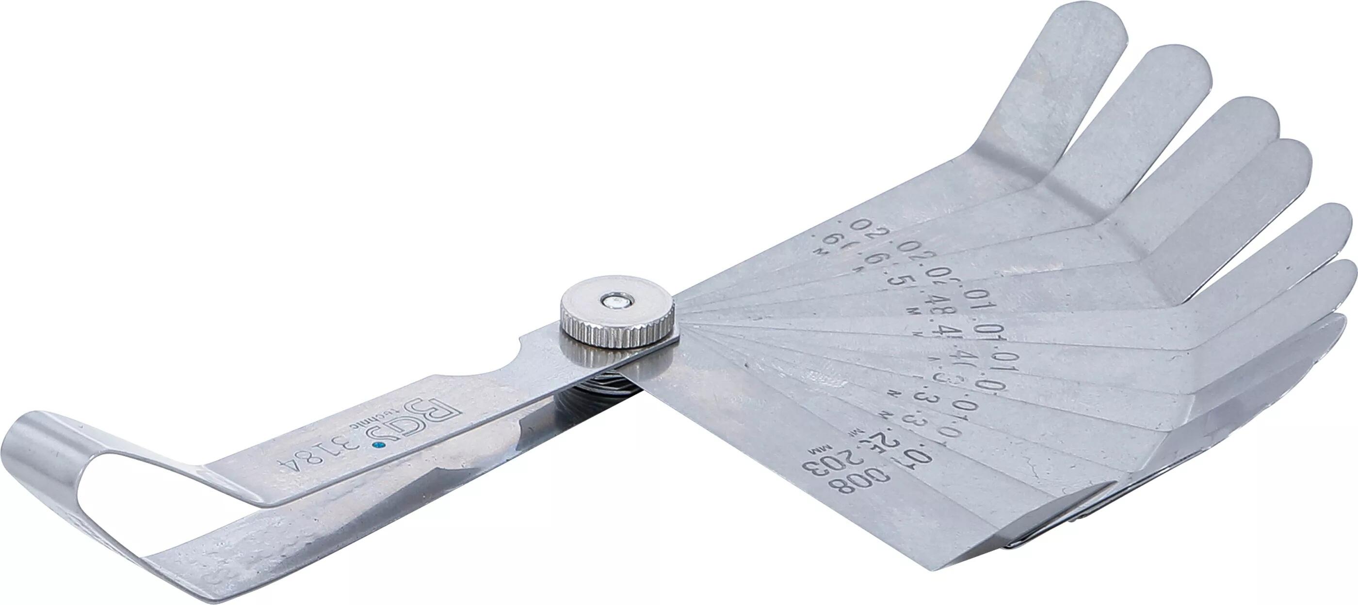 BGS Technic BGS 3184 Spárové měrky 100 mm, vyhnuté 0,08 ÷ 0,26“ / 0,203 ÷ 0,66 mm