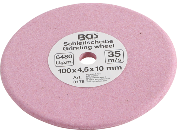 BGS Technic BGS 3178 Brusný kotouč 100 x 4,5 x 10 mm pro brusku pilových řetězů BGS
