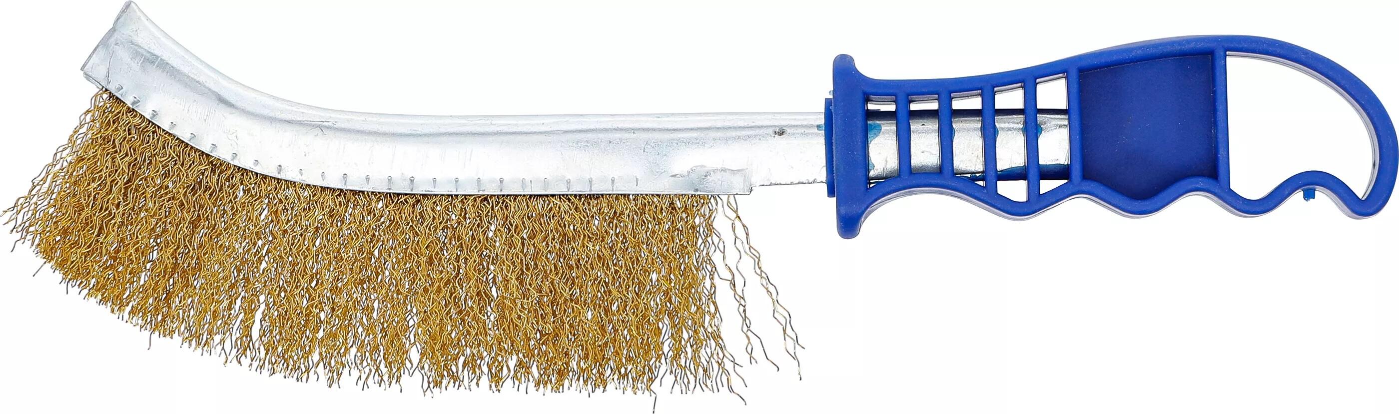 BGS Technic BGS 3173 Ruční kartáč HBG, zahnutý 260 mm, mosazný drát, plastová rukojeť