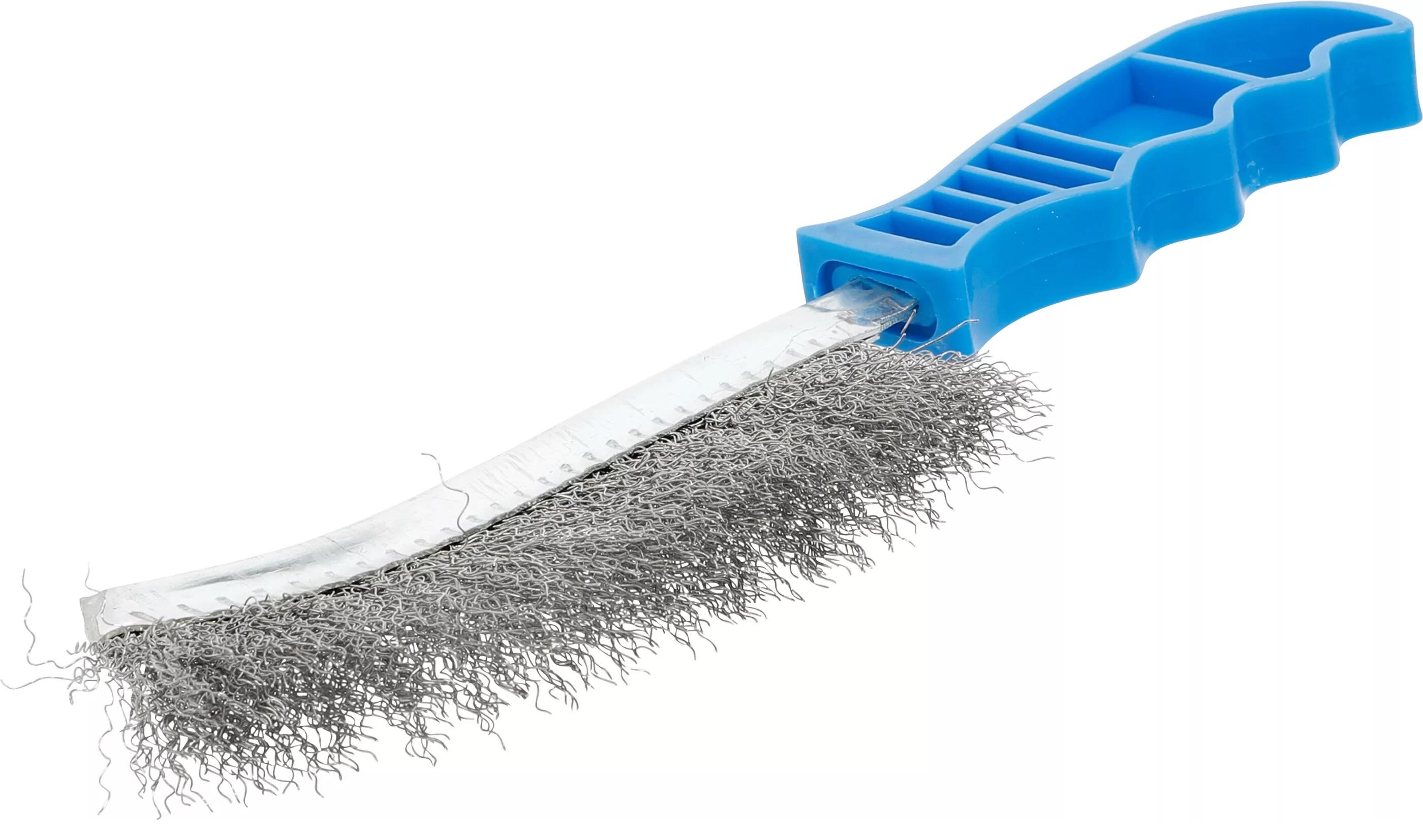 BGS Technic BGS 3171 Ruční kartáč HBG, zahnutý 260 mm, ocelový drát, plastová rukojeť