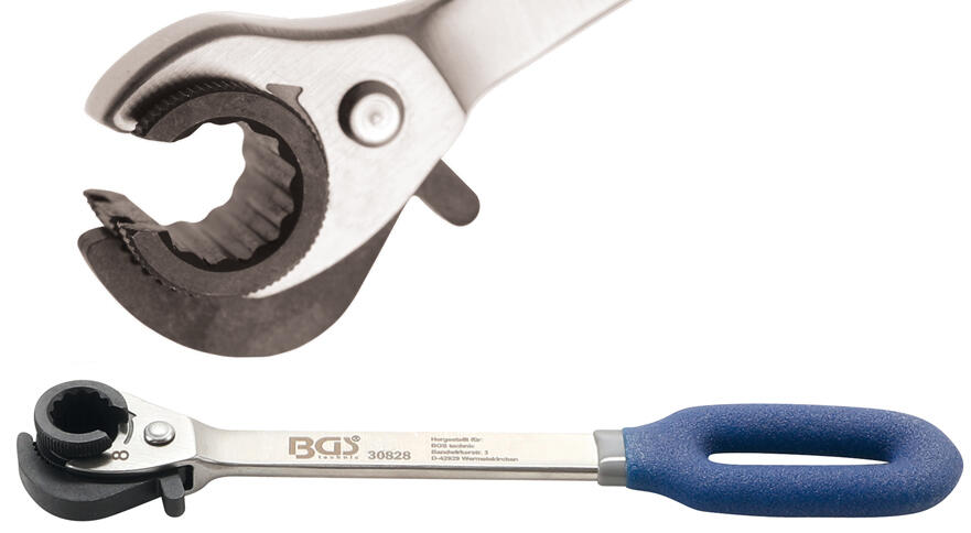 BGS Technic BGS 30828 Otevřený očkový klíč 8 mm s ráčnou na převlečné matice