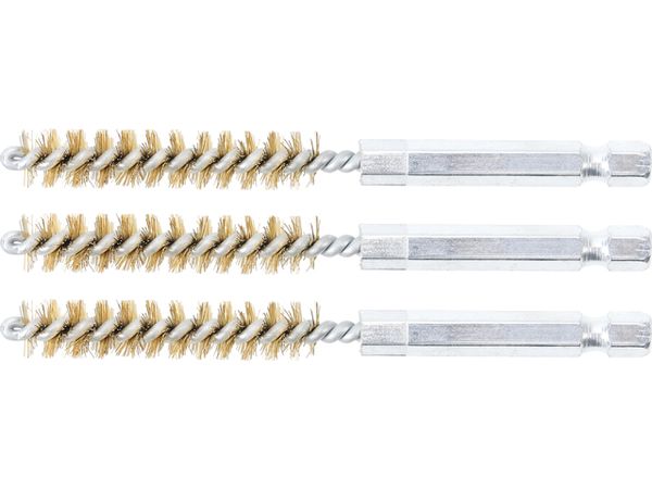 BGS Technic BGS 3078-9-M Mosazné kartáče pr. 9 mm, upínání 1/4", 3 ks (Sada BGS 3078)