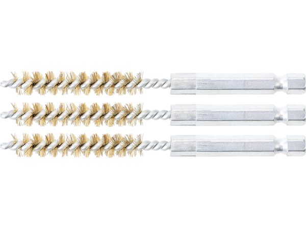 BGS Technic BGS 3078-8-M Mosazné kartáče pr. 8 mm, upínání 1/4", 3 ks (Sada BGS 3078)