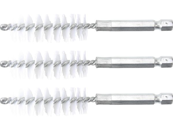 BGS Technic BGS 3078-17-N Nylonové kartáče pr. 17 mm, upínání 1/4", 3 ks (Sada BGS 3078)