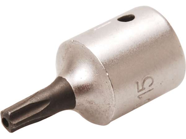 BGS Technic BGS 2355-TS15 Zástrčná hlavice 1/4" T-profil (pro Torx plus) TS15, s otvorem