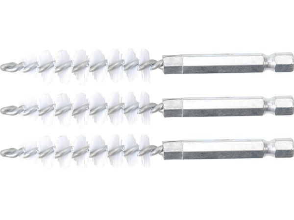 BGS Technic BGS 3078-12-N Nylonové kartáče pr. 12 mm, upínání 1/4", 3 ks (Sada BGS 3078)