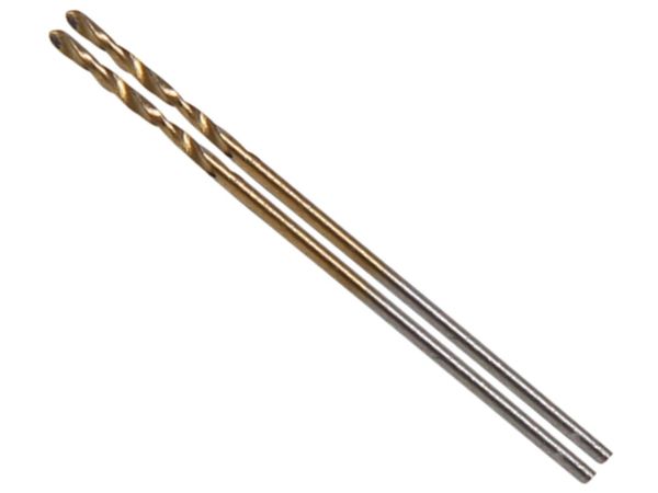 BGS Technic BGS 2040-1 Spirálový vrták HSS-G 1,0 mm s válcovou stopkou, TiN. 2 ks