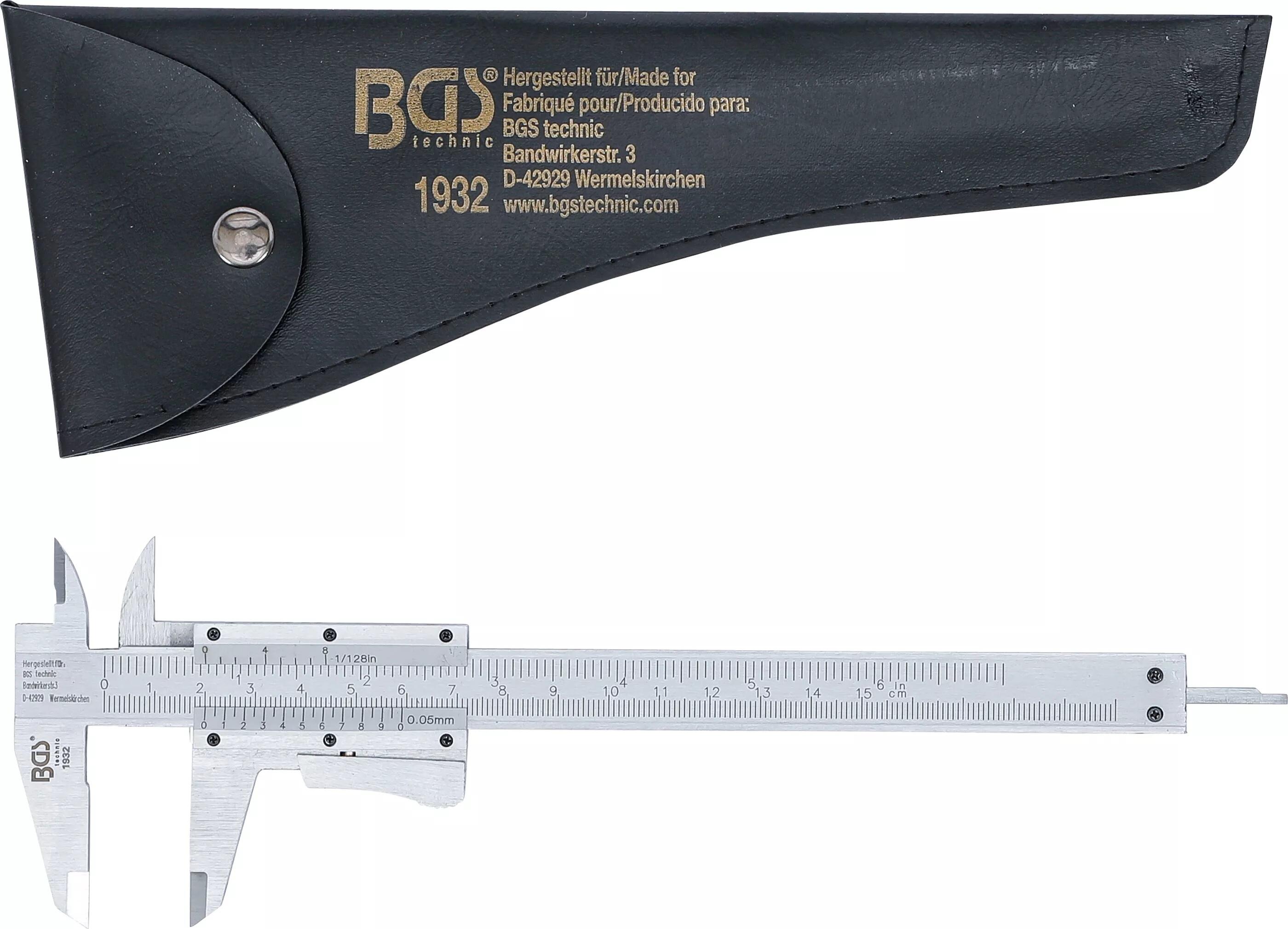 BGS Technic BGS 1932 Posuvné měřítko 150 mm, chromované