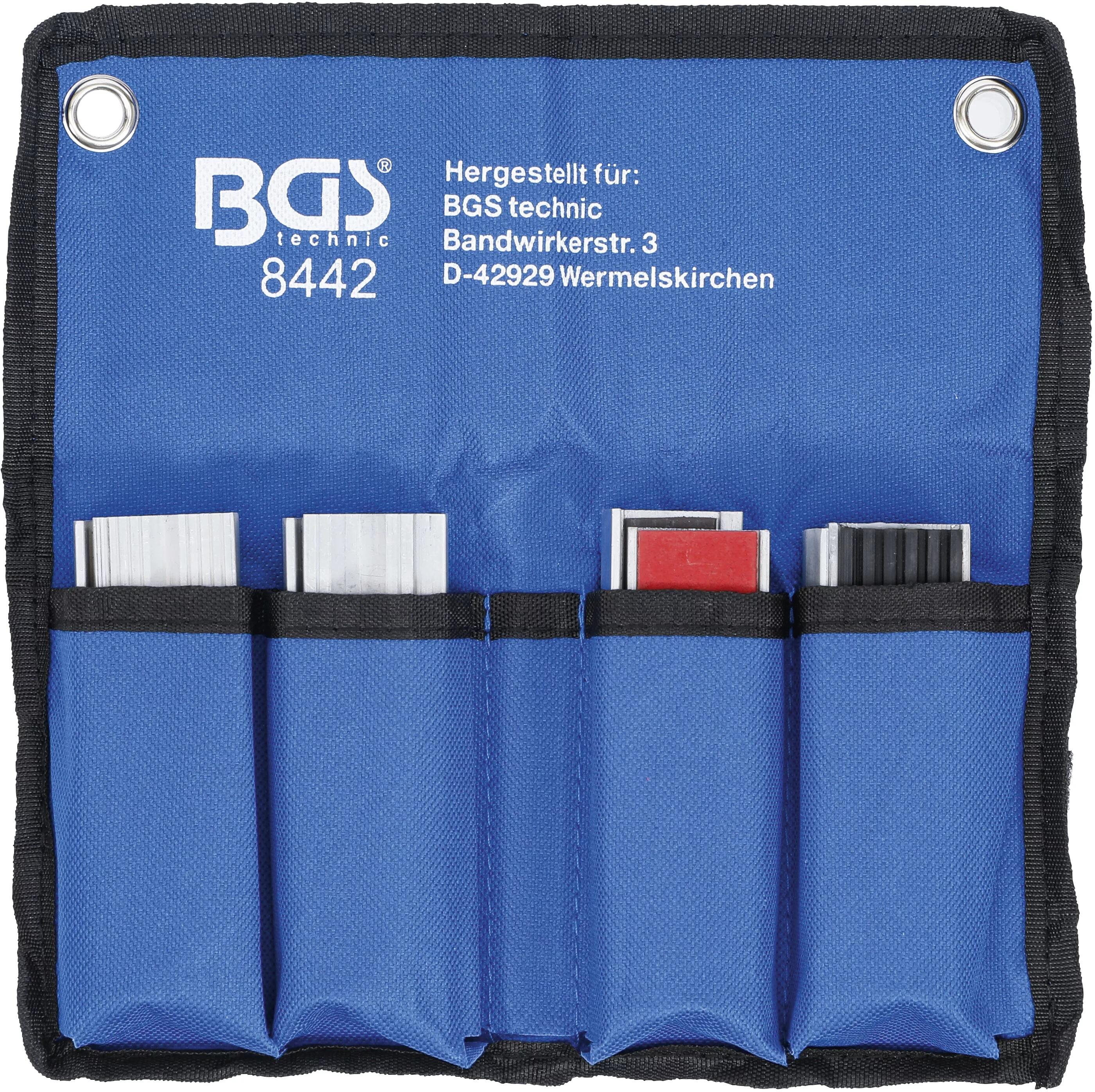 BGS Technic BGS 8442 Ochranné čelisti pro svěrák 100 mm, hliníkové. Sada 8 dílů
