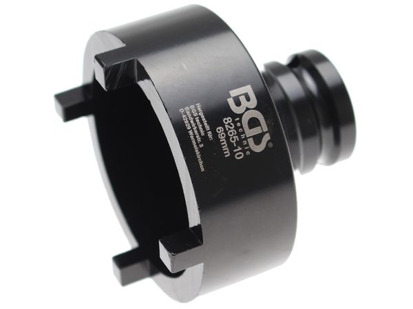 BGS Technic BGS 8265-10 Zástrčná hlavice 1/2" na matice se zářezy KM8. Vnější čep 69 mm