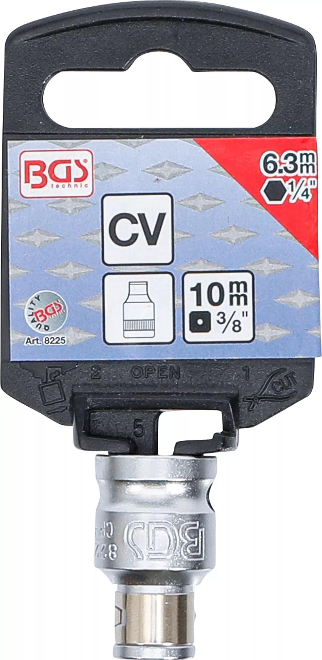 BGS Technic BGS 8225 Adaptér vnitřní 3/8" / vnitřní šestihran 1/4"