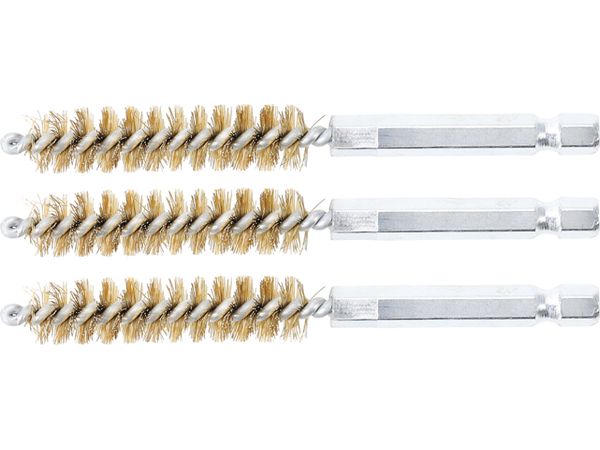 BGS Technic BGS 3078-11-M Mosazné kartáče pr. 11 mm, upínání 1/4", 3 ks (Sada BGS 3078)