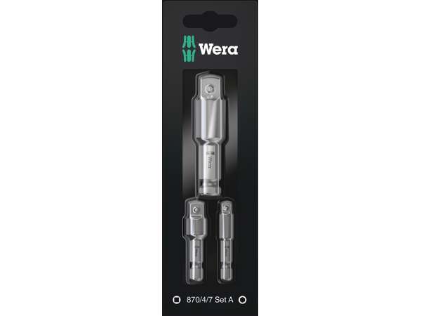 Wera 073200 Adaptéry/nástavce typ 870/4/7 Set A SB (vnější 1/4"|7/16"-vnější 1/4"|3/8"|1/2