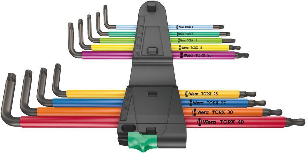 Wera 024480 Zástrčné klíče 967/9 TX XL Multicolour 1. Sada 9 ks dlouhých Torx klíčů