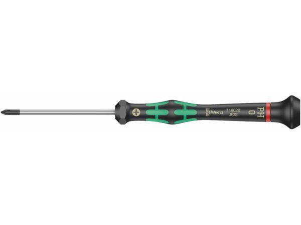 Wera 118022 Šroubovák křížový PH 0x60 mm k použití v elektronice Kraftform Micro typ 2050