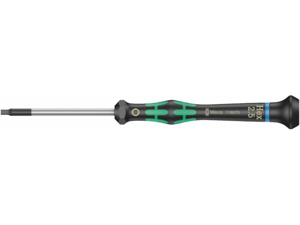 Wera 118094 Šroubovák šestihranný 2,5x60 mm s kulovou hlavou k použití v elektronice Kraft