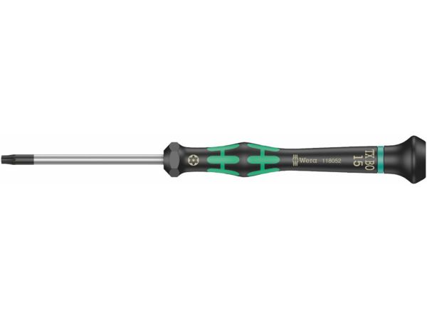 Wera 118052 Šroubovák TORX TX 15 BOx60 mm k použití v elektronice Kraftform Micro typ 2067