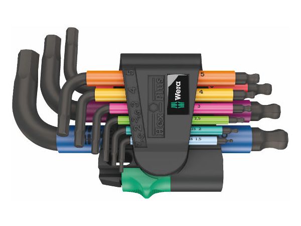 Wera Sada zástrčných klíčů 950/9 Hex-Plus Multicolour 2 metr. BlackLaser, 9dílná