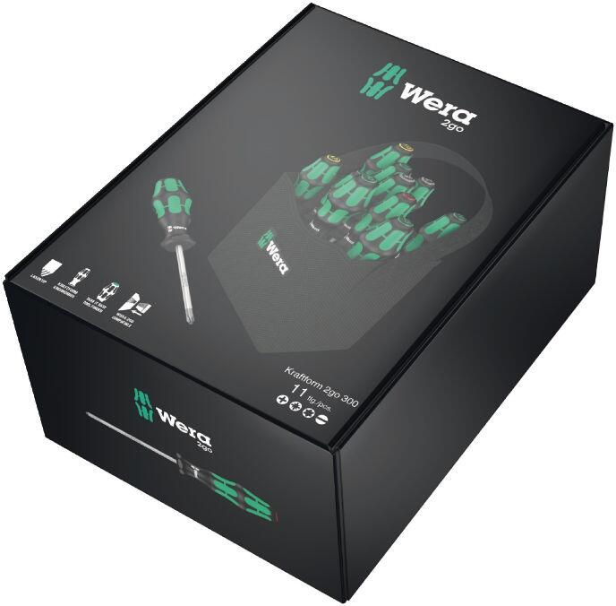 Wera 004313 11 ks šroubováků Kraftform Série 300 (PH, PZ, TORX a drážkou. Identifikátor ná