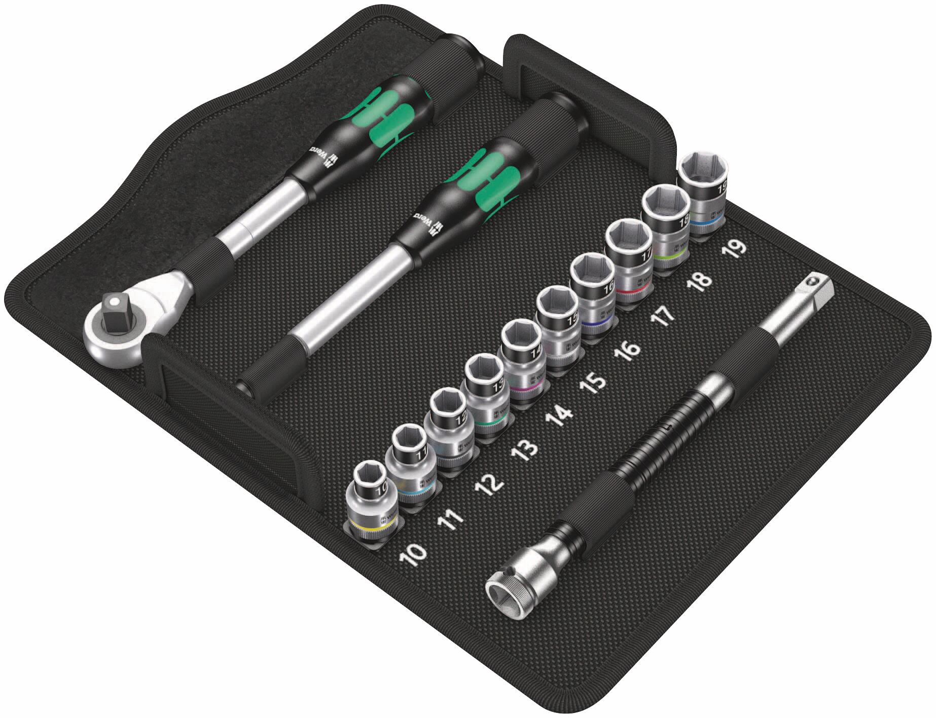 Wera 004090 Ráčnová sada Zyklop Hybrid 1/2″ 8006 SC 1, s přidržovací funkcí (13 dílů)
