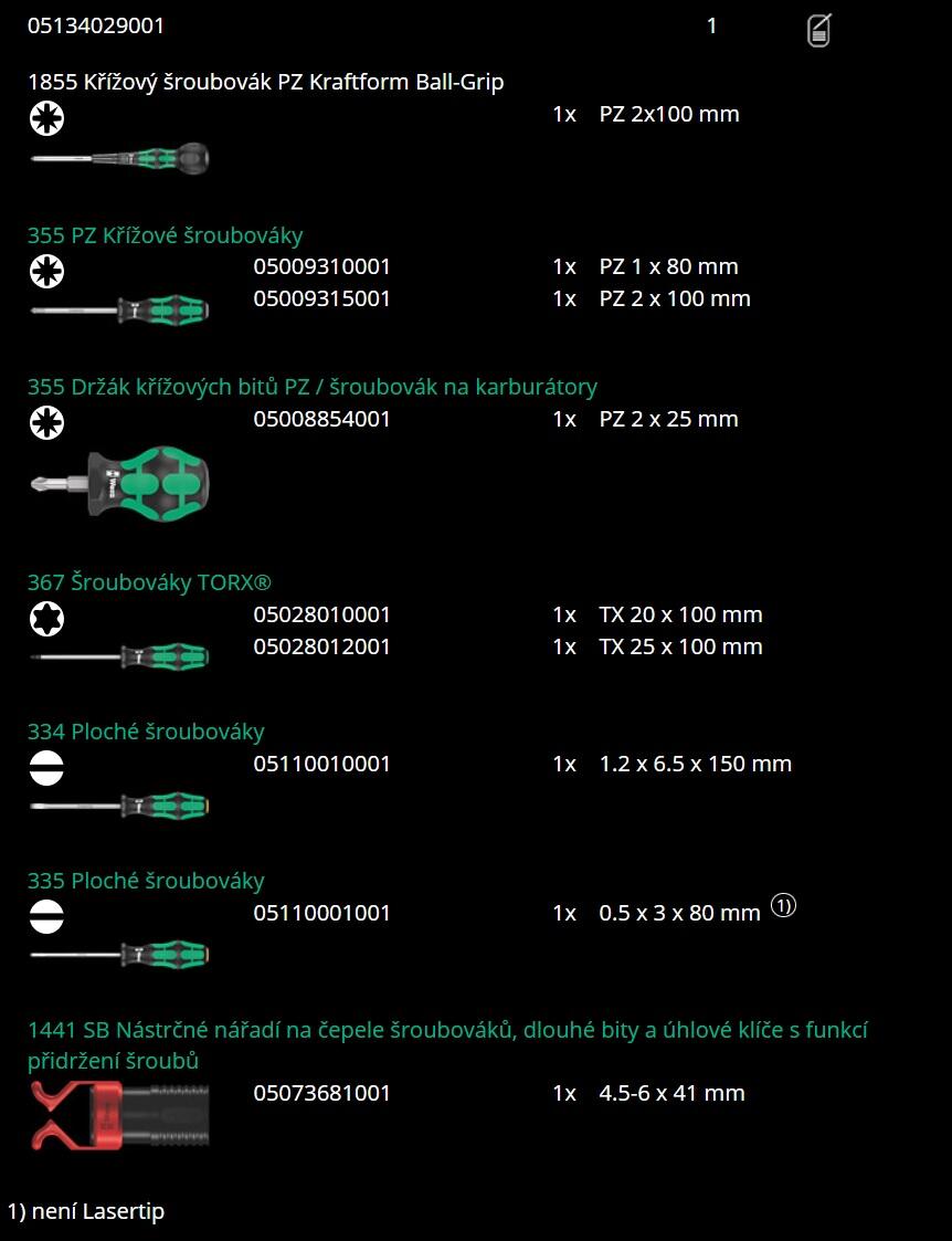 Wera 134029 Šroubováky 9528 s rukojetí Ball-Grip 2 (Sada 9 dílů)