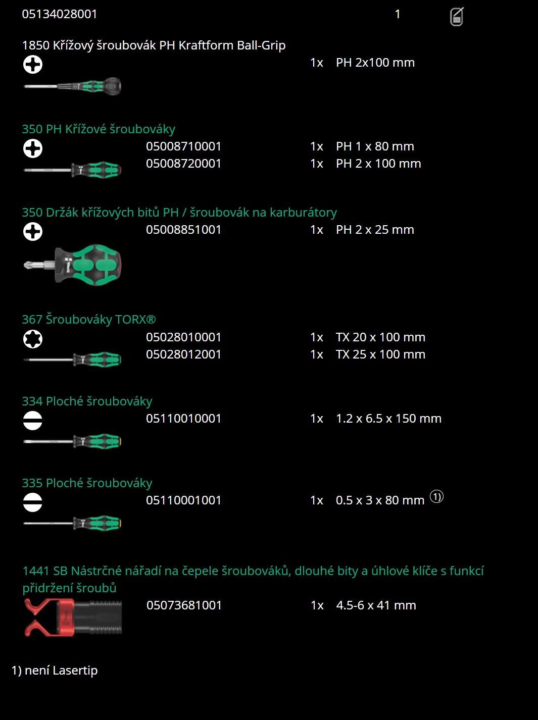 Wera 134028 Šroubováky 9527 s rukojetí Ball-Grip 1 (Sada 9 dílů)