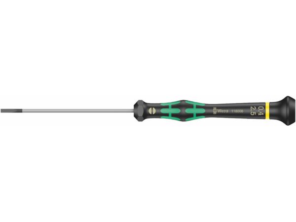 Wera 118008 Šroubovák plochý 0,4x2,5x80 mm k použití v elektronice Kraftform Micro typ 203