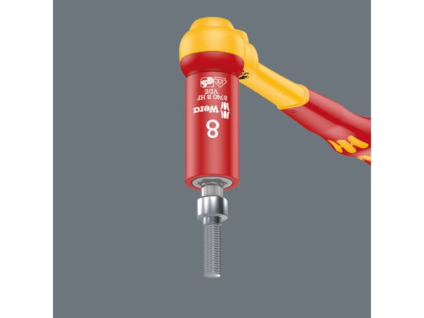 Wera 004930 Zástrčné bitové hlavice 3/8" pro elektrikáře Belt B VDE 1 Zyklop s přidržovací