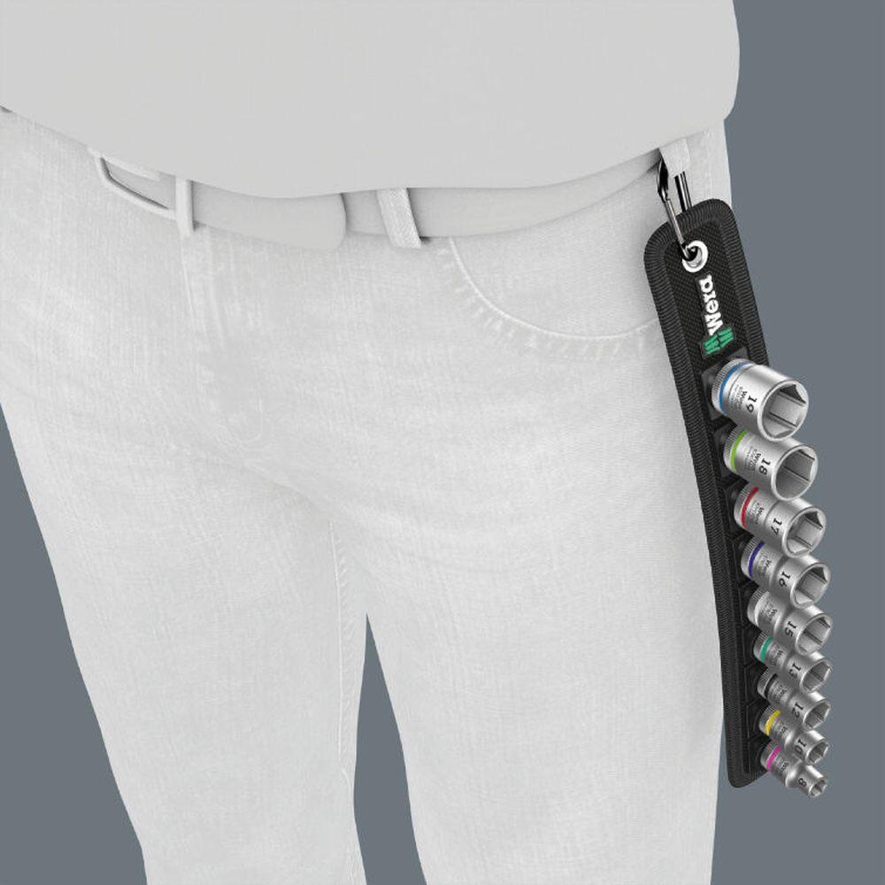 Wera 003973 Sada Belt B 4. Nástrčné nástavce pro Zyklop 3/8" (9 ks)