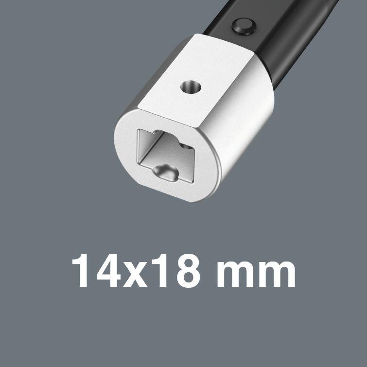 Wera 078694 Nástrčný očkový klíč s upnutím 14x18 mm