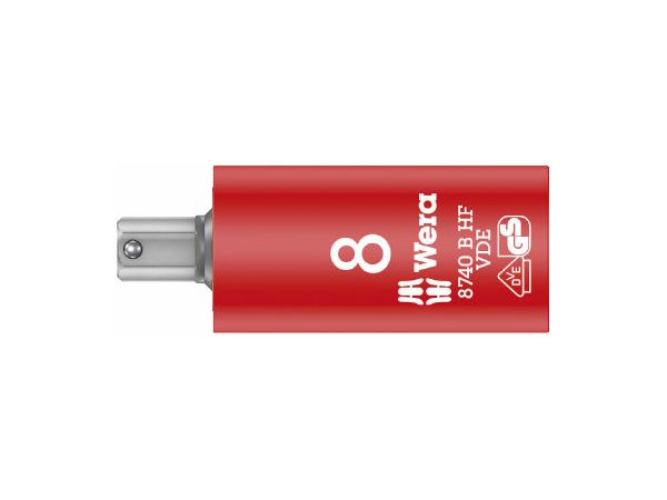 Wera 004902 Zástrčná bitová hlavice 3/8" 6hran 6 mm typ 8740 B VDE HF Zyklop s přidržovací
