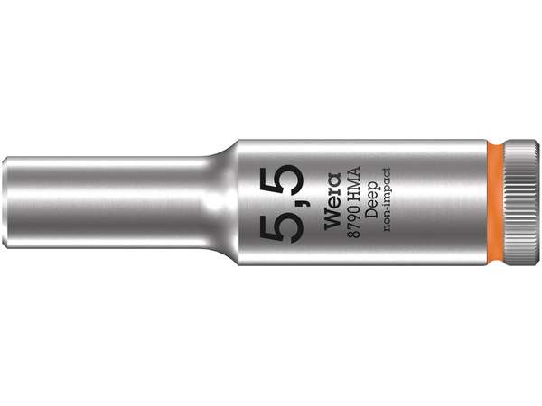 Wera 004502 Nástrčná hlavice Zyklop 1/4" 6hran 5,5 mm typ 8790 HMA - hluboká