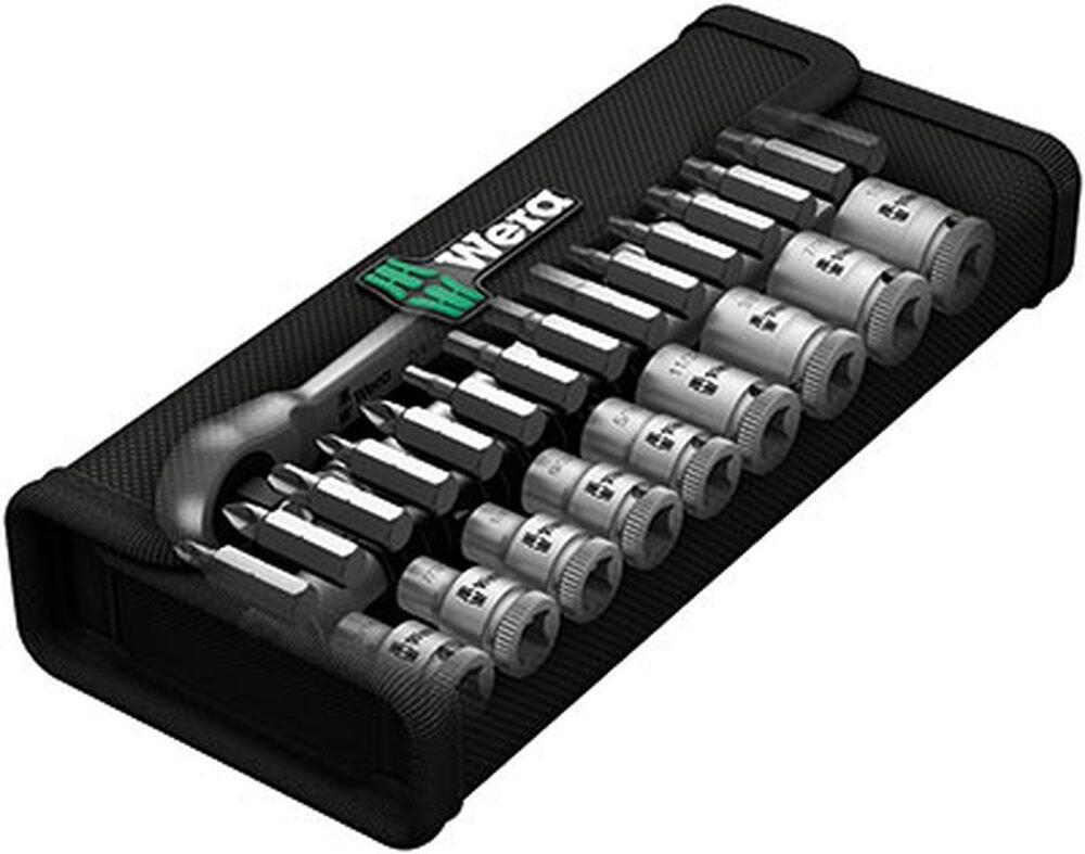 Wera 004020 Sada ráčnová Zyklop Metal 8100 SA 10, 28 dílů, upínací část 1/4″
