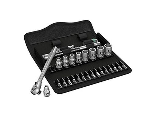 Wera 004021 Sada ráčnová Zyklop Metal 8100 SA 11, 28 d. upínací část 1/4" - coulová