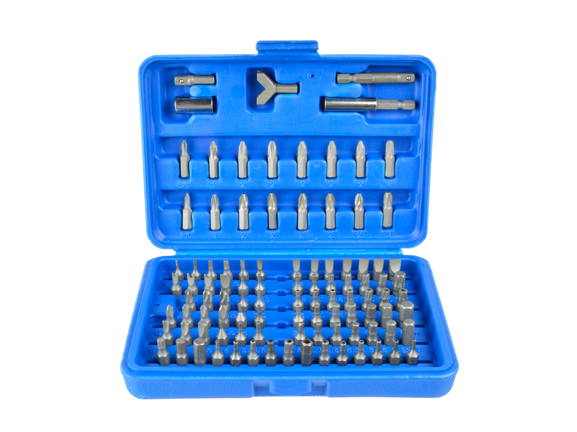 GEKO Sada bitů - ploché, křížové, TORX, Imbus, Cr-V ocel, 100 ks