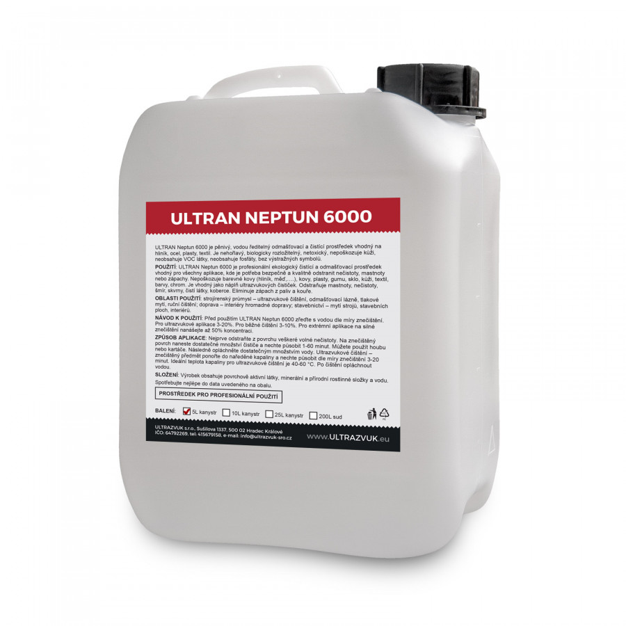Ultrazvuk Průmyslový čistič Ultran Neptun 6000 – 5L