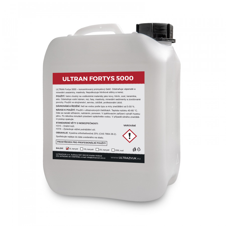 Ultrazvuk Průmyslový čistič Ultran Fortys 5000 – 5L