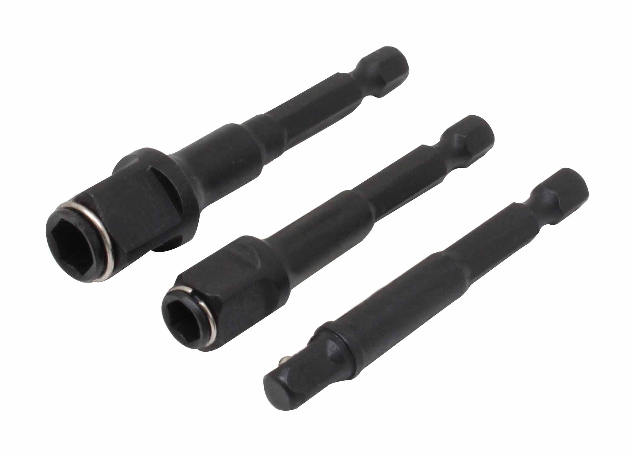 Adaptéry pro bity a hlavice 1/4”, 3/8”, 1/2”, sada 3 ks – SATRA