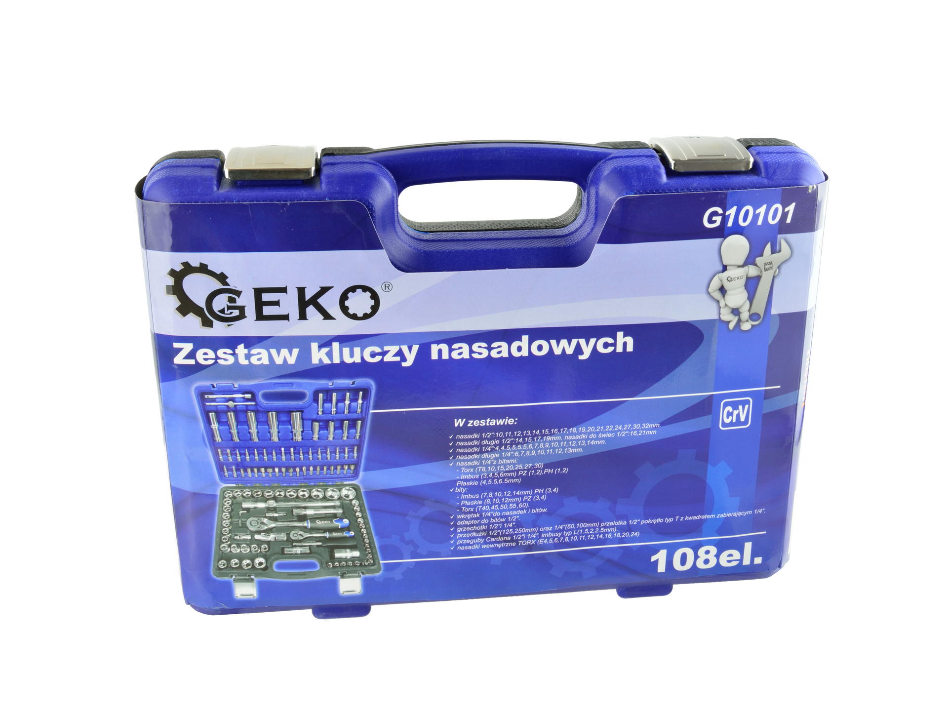 Gola sada 1/2" a 3/4", Cr-V ocel, 108 dílů