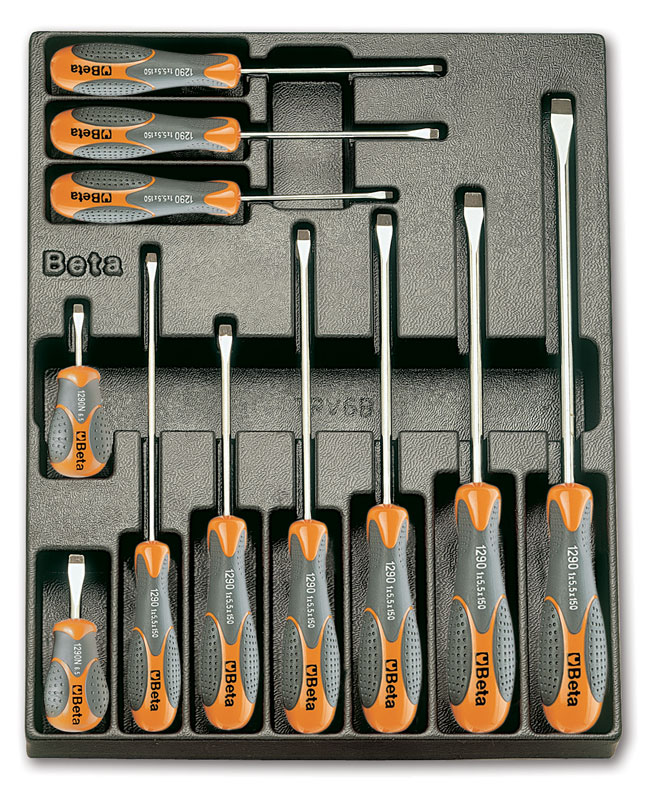 Beta tools SADA ŠROUBOVÁKŮ 12KS V PLASTOVÉ PODESTĚ, 2424/T160