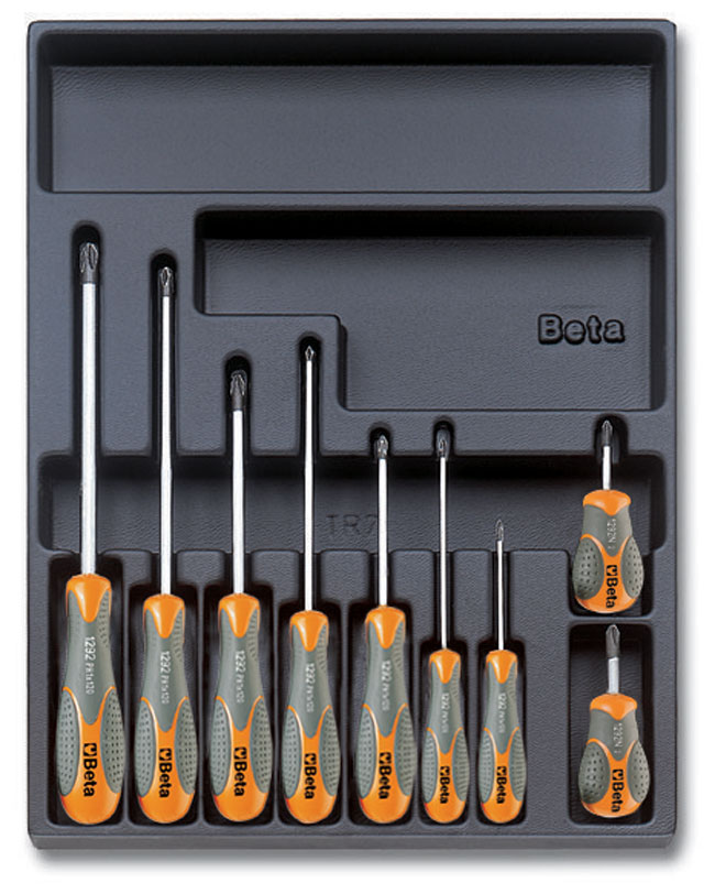 Beta tools SADA ŠROUBOVÁKŮ 9KS V PLASTOVÉ PODESTĚ, 2424/T161