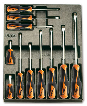 Beta tools SADA ŠROUBOVÁKŮ 11KS V PLASTOVÉ PODESTĚ, 2424/T167