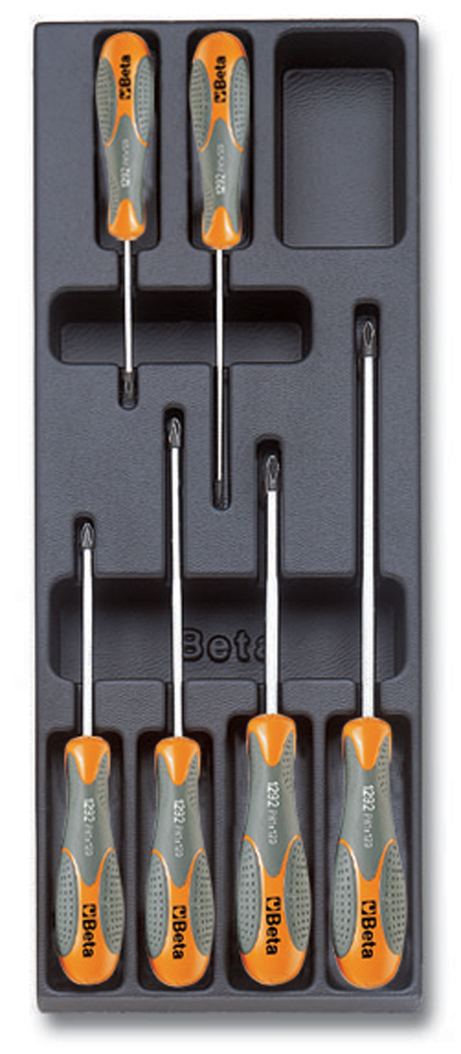 Beta tools SADA ŠROUBOVÁKŮ 6 KS V PLASTOVÉ PODESTĚ, 2424/T172