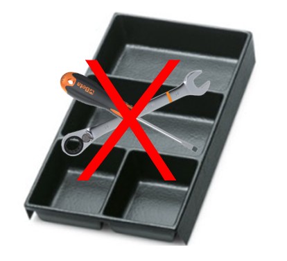 PRÁZDNÁ PLASTOVÁ PODESTA NA NÁŘADÍ, 2400/TV294