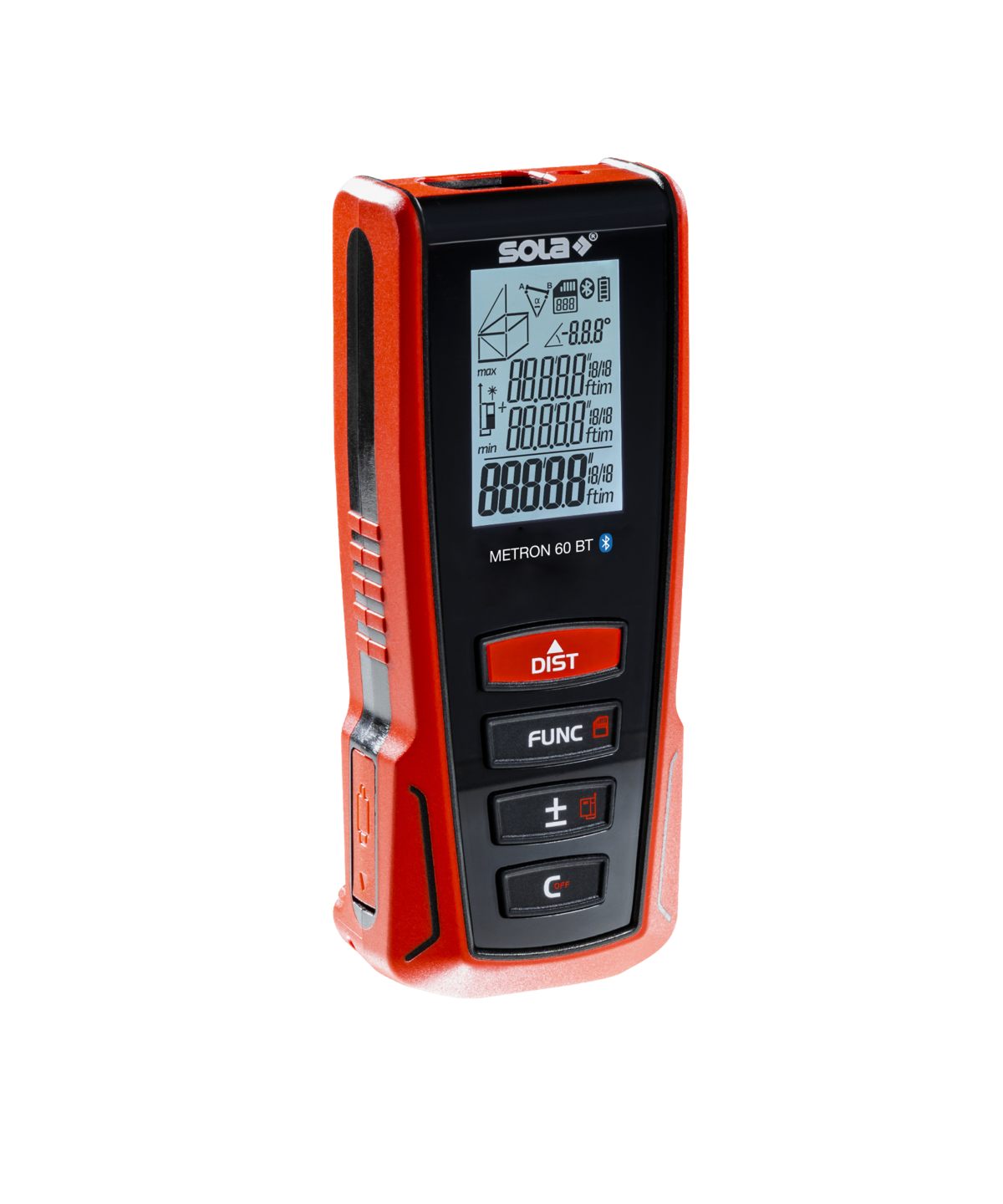Laserový dálkoměr, rozsah 60 m, bluetooth – SOLA
