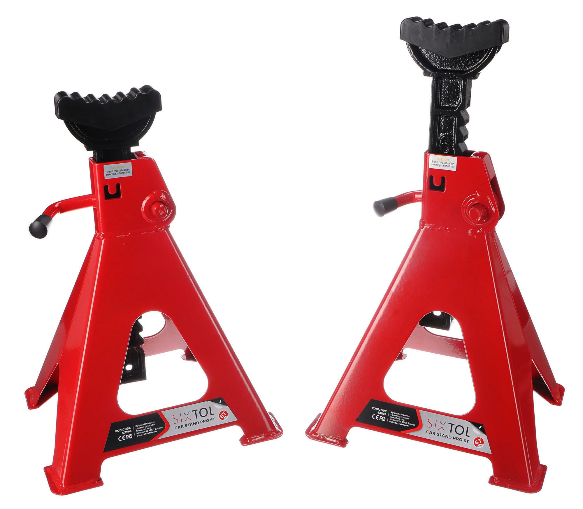 Podkládací stojánky - podpěra pod auto 6 t, MECHANIC CAR STAND PRO, 2 ks - SIXTOL