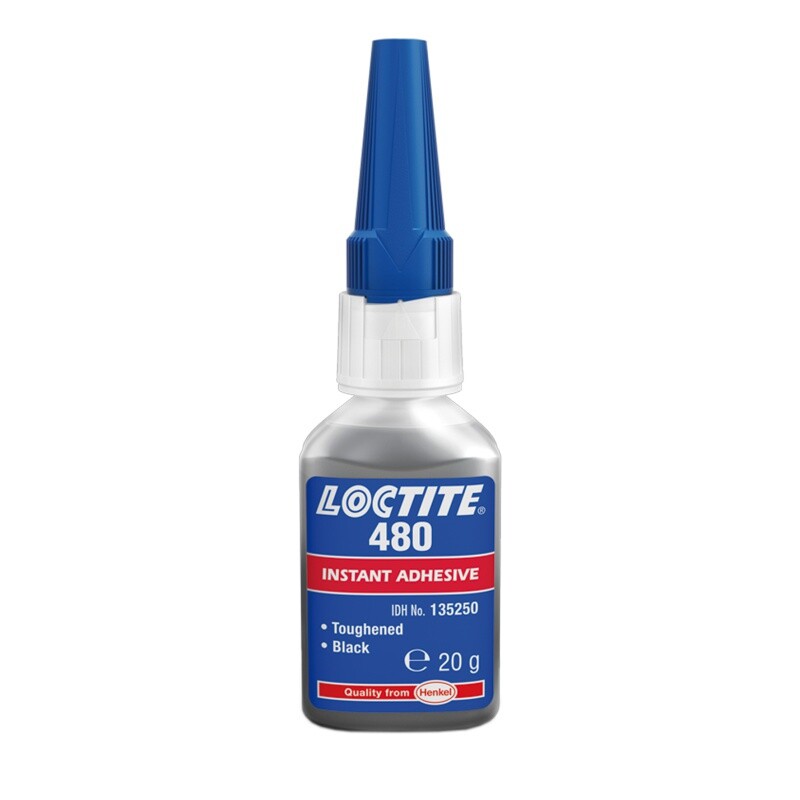 Vteřinové lepidlo, pro plasty a pryže, černé, 50 g - Loctite 480