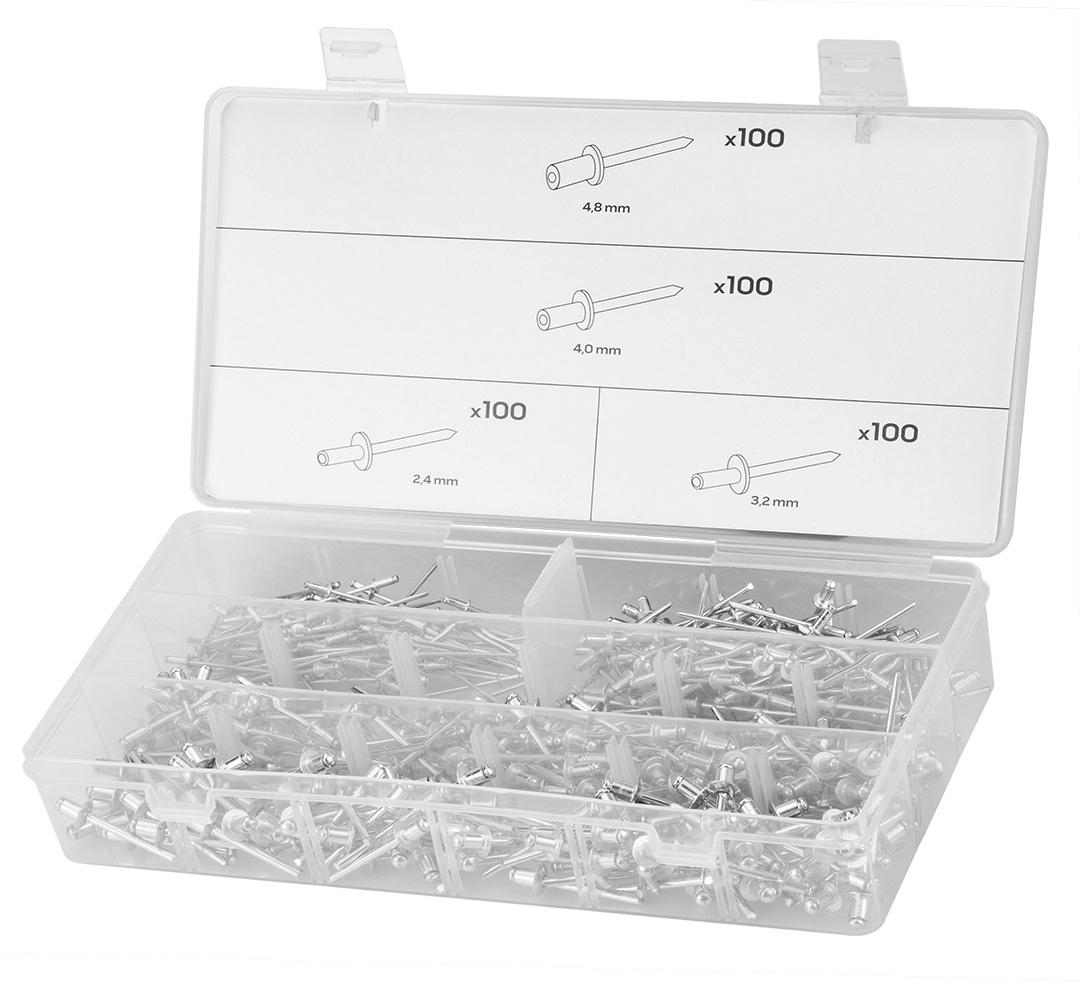 Sada nýtů, 2,4-4,8 mm, 400 ks – NEO tools 11-970